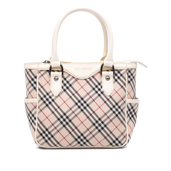 Pre-Loved Burberry Nova Check Canvas Handbag - Picture 1 of 11